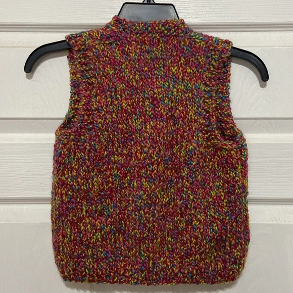Rainbow Sweater Handmade Vest - Picture 3 of 8